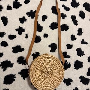 Forever 21 Natural Woven Crossbody Bag
